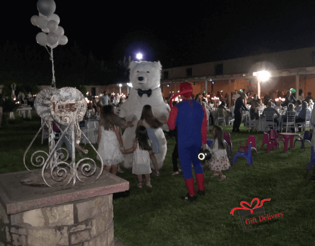 White Bear for Children's Kids Parties in Athens. Order a greeting from a polar bear in Athens. Polar bear for birthday. polar bear in Athens. Order a Polar Bear for children's kids parties. Animator White Polar Bear for a Children's kids Party in Athens. Mascotte White Polar Bear at a kids children's party. Gift Delivery.